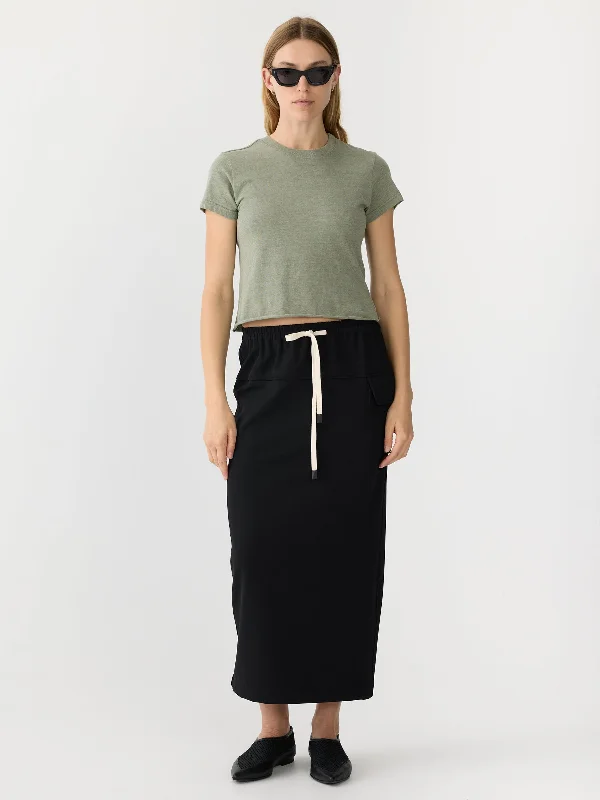 pique utility skirt velvet skirt luxurious