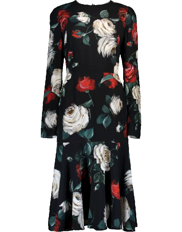 Floral Cady Dress Tunics Chic fashionable