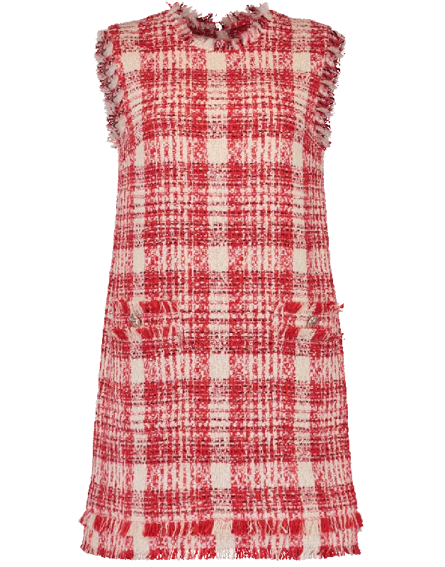 Tweed Shift Dress Tunics Spring floral