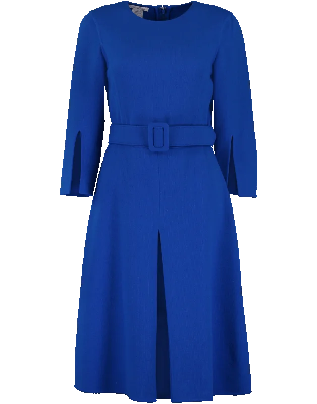 Pleated A-Line Belted Dress Tunics Chinos classic