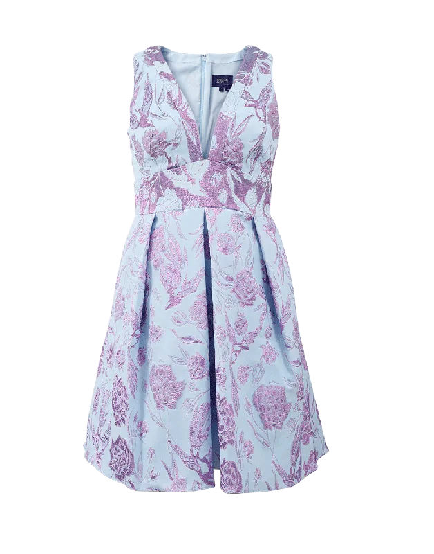 Metallic Floral Dress Tunics Winter warm