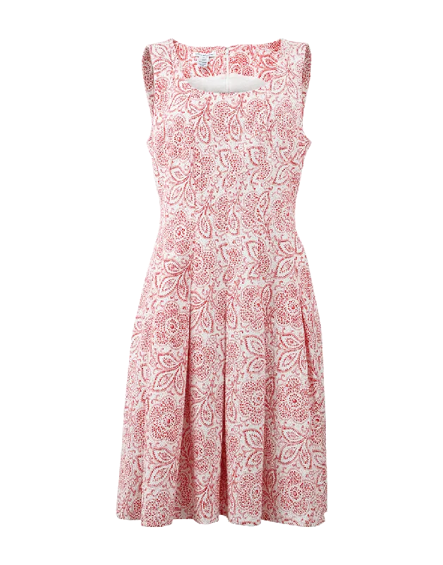 Flounce Bottom Print Dress Tunics Sophisticated sleek