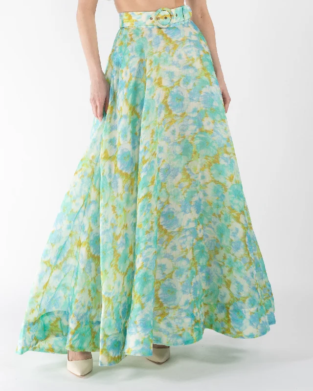 Ikat Maxi Skirt leather skirt bold