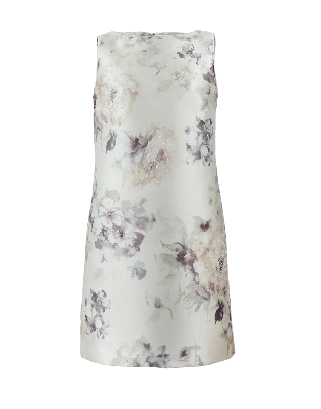 Floral Print Dress Tunics Wedding white