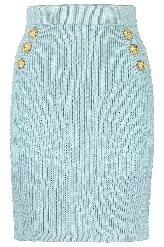 High Waisted 6 Button Skirt linen skirt relaxed