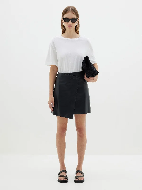 leather wrap mini skirt leather skirt bold