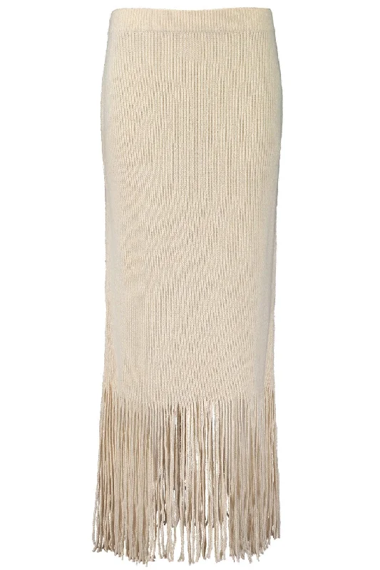 Tassel Midi Skirt wool skirt warm