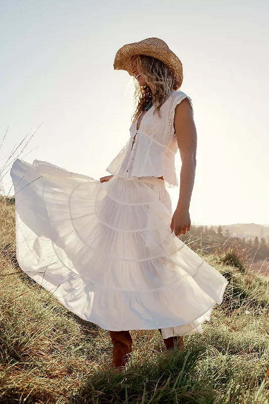 In Full Swing Midi Skirt lace skirt delicate