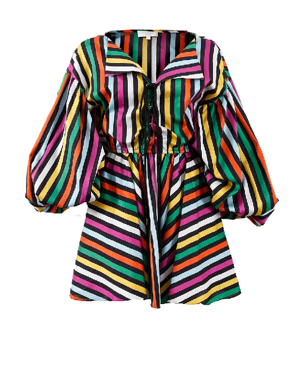 Olympia Striped Dress Tunics Prom sequined