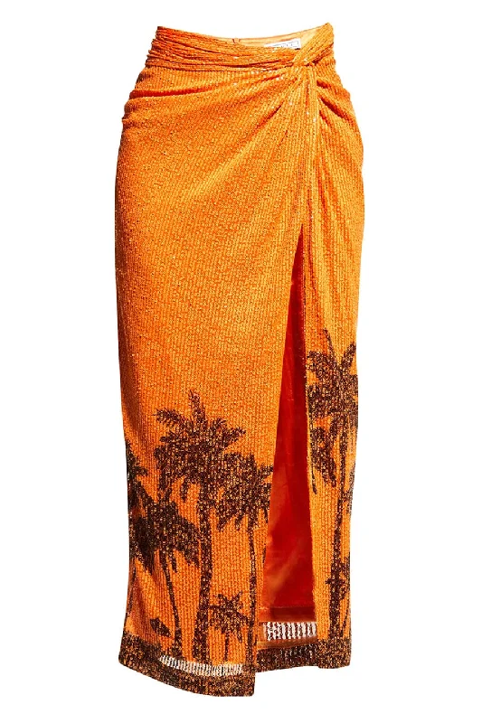 Gregorio Hawaiian Skirt silk skirt smooth