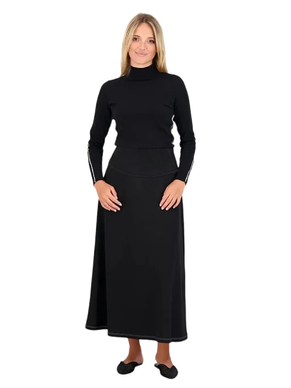 Pashmina Drop Waist Ponte Skirt patchwork skirt art