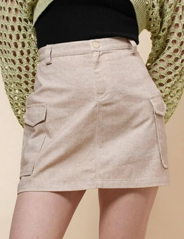Ladies Pocket Solid Color Denim Mini Skirt SKS318 lace skirt intricate