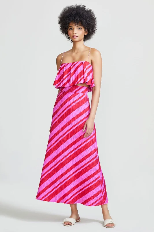 Orchid A-Line Skirt silk skirt sleek