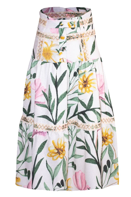 Trim Midi Skirt summer skirt style