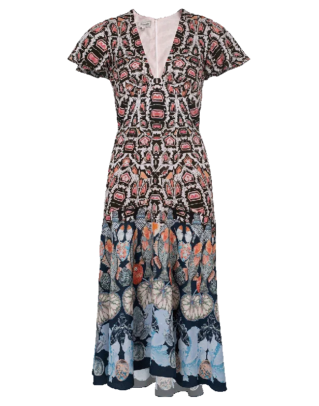 Spiral Printed Dress Tunics Office stylish