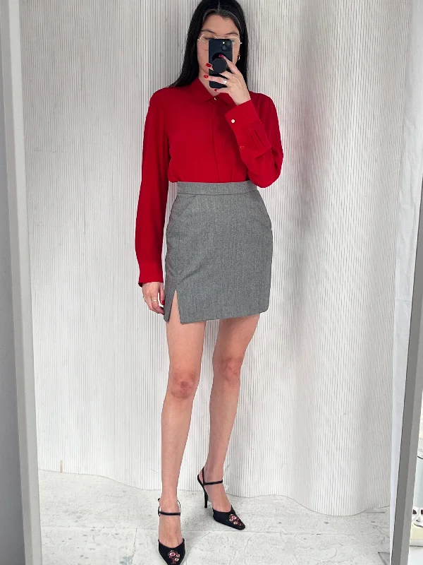 Givenchy F/W 1997 Mini Skirt wool skirt sturdy