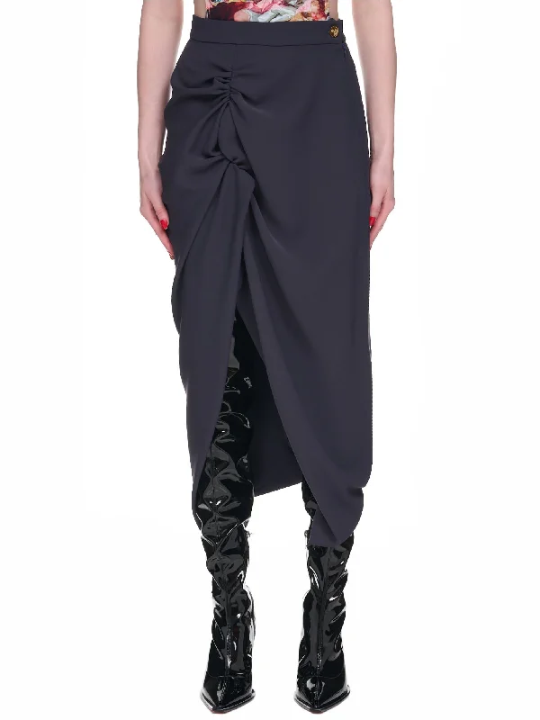Panther Skirt (1K01000G-W00FC-SW-X402-BLUE) wrap skirt elegant