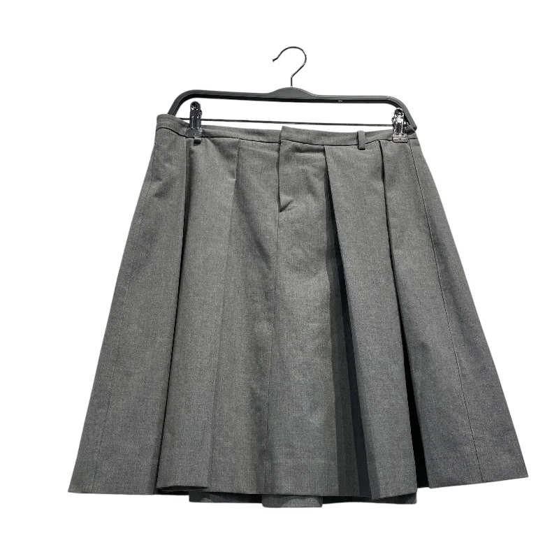 Sandy Liang/Skirt/XS/Polyester/GRY/Flora Skirt zip skirt side