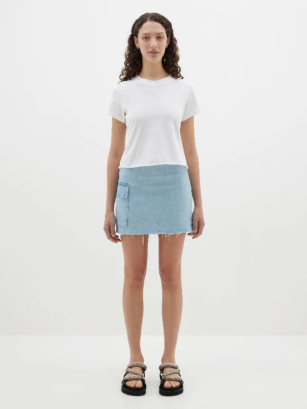 denim utility mini skirt pencil skirt chic