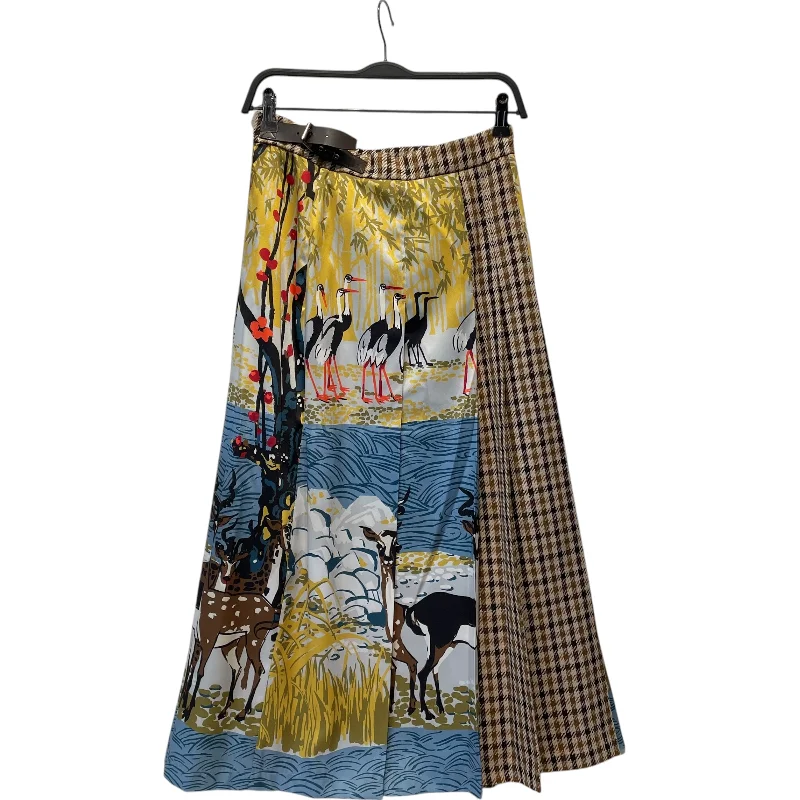 MAXMARA WEEKEND/Long Skirt/2/All Over Print/Wool/MLT/ leather skirt sleek