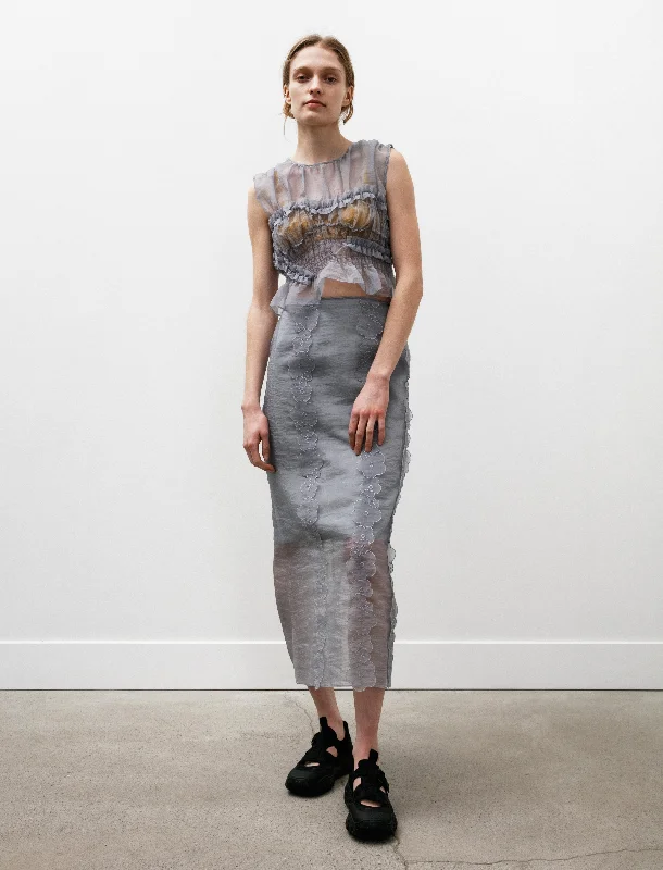 Olympia Skirt Liquid Myrtia Grey linen skirt natural