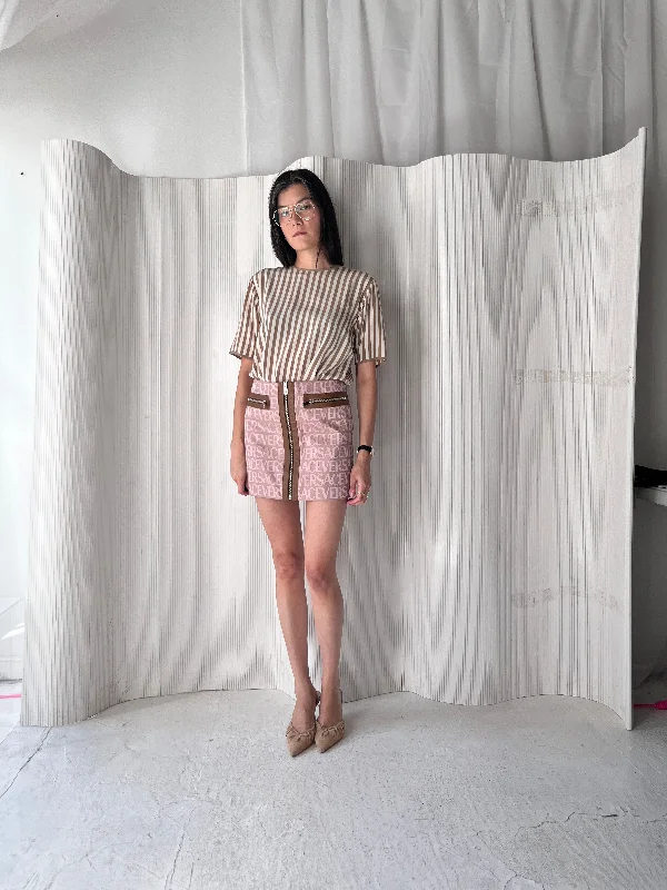 VERSACE ALL OVER JACQUARD SKIRT leather skirt durable
