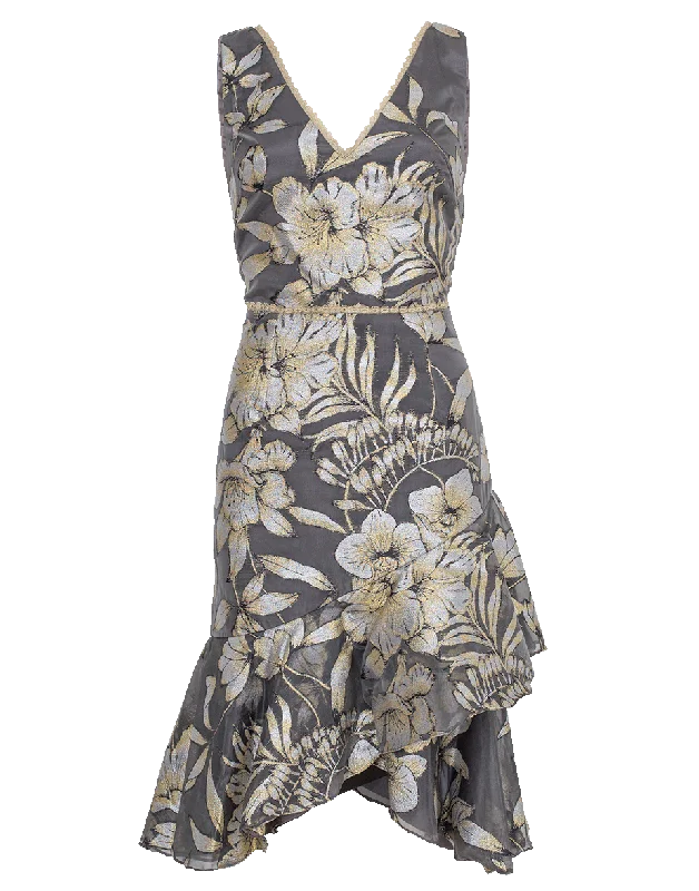 Metallic Cocktail Dress Tunics Lace romantic