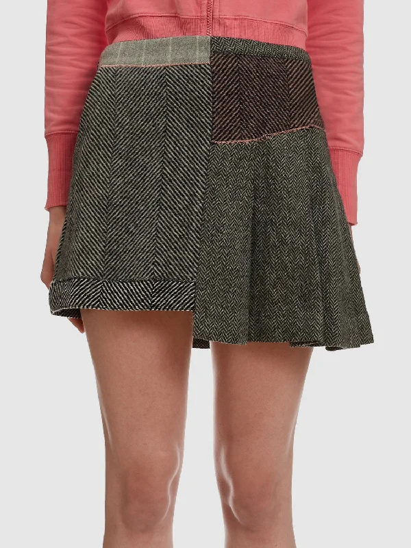 Miss Sixty Asymmetrical Wool Skirt velvet skirt rich