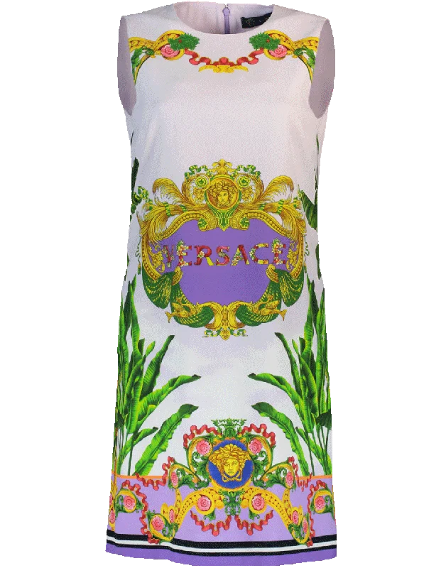 Miami Print Shift Dress Tunics Solid Classic