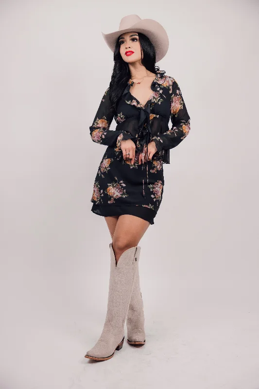 Floral Print Mini Skirt spandex blend skirt