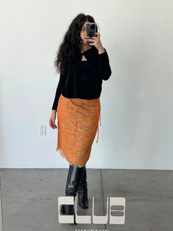 GIANFRANCO FERRE MULTI THREAD SKIRT - SALE cashmere skirt fine
