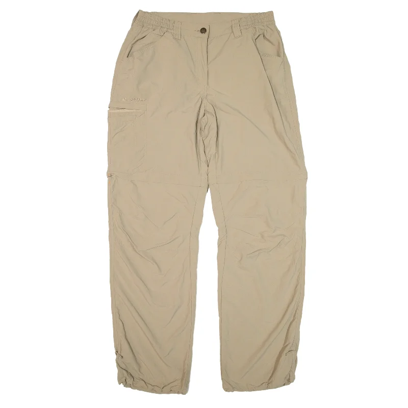VAUDE Zip-off Legs Trousers Beige Relaxed Straight Womens W30 L31 Trousers Evening Elegant VAUDE Zip-off Legs Trousers Beige Relaxed Straight Womens W30 L31 Trousers Evening Elegant