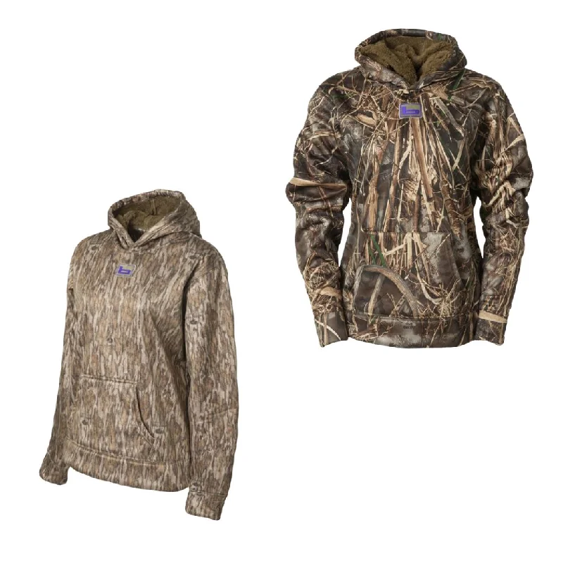 Banded Womens Atchafalaya Hoodie B2050002 Hoodie with Lace Feminine Delicate