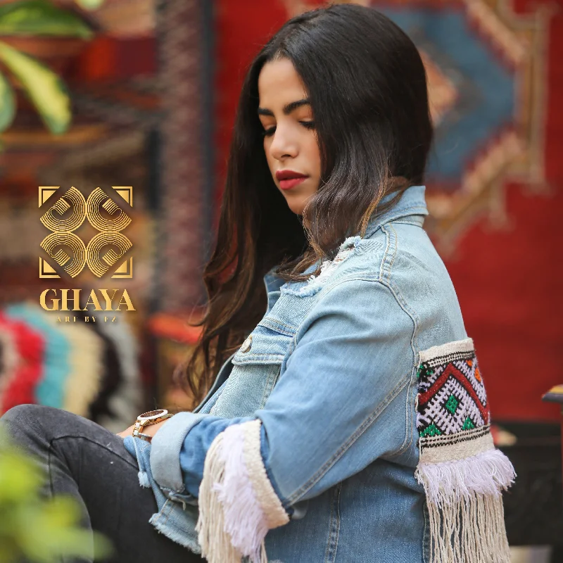 Hanbel Jean Jacket Hoodie Zip-Up Jacket Button-Up Jacket