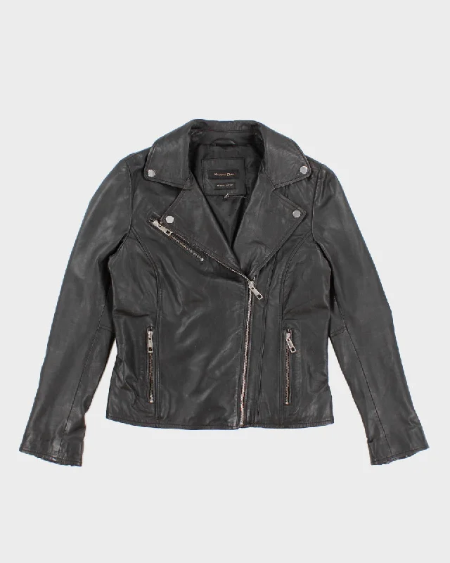 Womens Black Leather Biker Jacket - M Print Jacket Jacquard Jacket Patchwork Jacket Womens Black Leather Biker Jacket - M Print Jacket Jacquard Jacket Patchwork Jacket