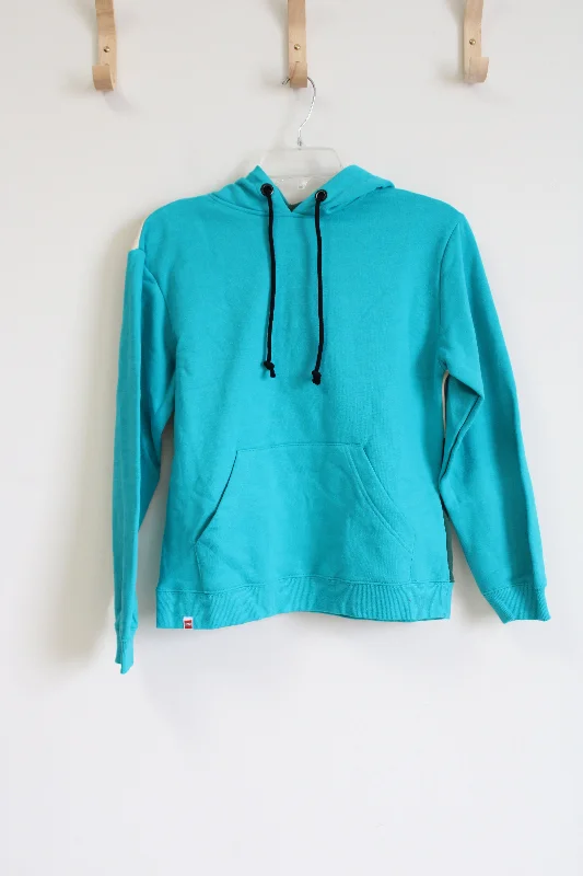 NEW Lego Blue Multi-Colored Hoodie | S Hoodie with Frayed Bohemian Relaxed