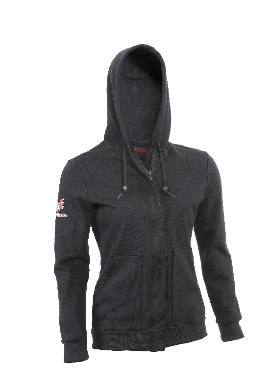 National Safety Apparel Drifire Womens FR Heavyweight Zip Front Hoodie, 23 cal/cm² Hoodie with Raw Hem Edgy Unfinished National Safety Apparel Drifire Womens FR Heavyweight Zip Front Hoodie, 23 cal/cm² Hoodie with Raw Hem Edgy Unfinished