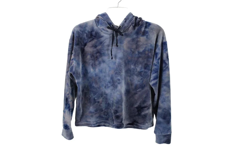 Poof! Blue Super Soft Crop Hoodie | M Hoodie with Ribbed Cuffs Snug Fit Comfort