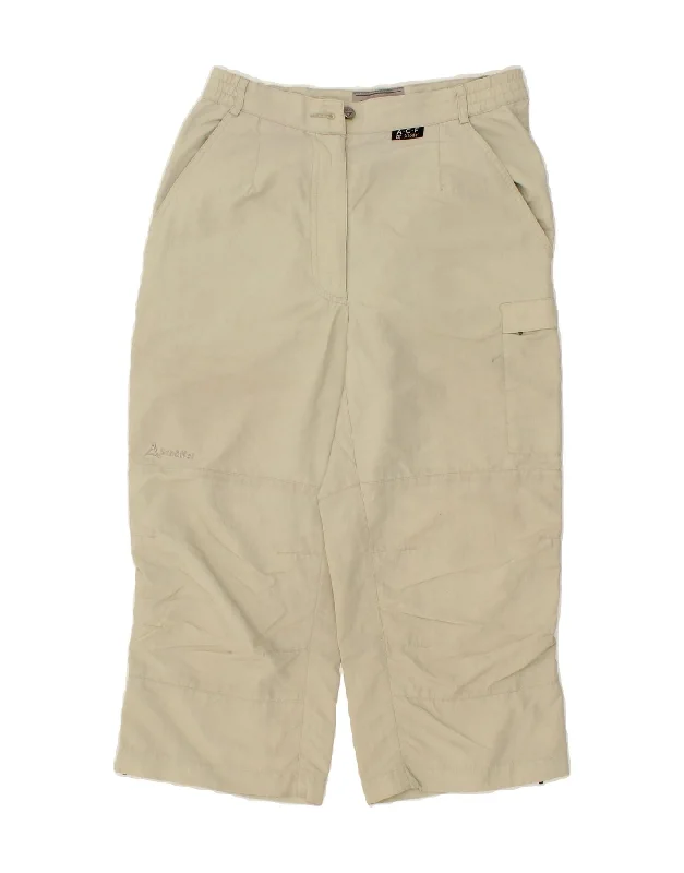 SCHOFFEL Womens Capri Cargo Trousers UK 12 Medium W30 L21 Beige Polyamide Trousers stylish elegant SCHOFFEL Womens Capri Cargo Trousers UK 12 Medium W30 L21 Beige Polyamide Trousers stylish elegant