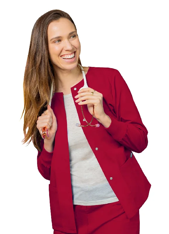 Workwear Scrubs Jacket by Adar XXS-5XL / Red Collared Jacket Crew Neck Jacket Turtle Neck Jacket Workwear Scrubs Jacket by Adar XXS-5XL / Red Collared Jacket Crew Neck Jacket Turtle Neck Jacket