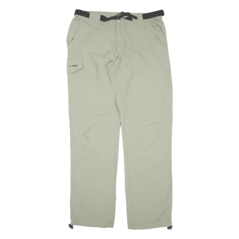 K-TEC Belted Cargo Womens Trousers Green Regular Straight Nylon W32 L32 Trousers Plaid Checkered K-TEC Belted Cargo Womens Trousers Green Regular Straight Nylon W32 L32 Trousers Plaid Checkered