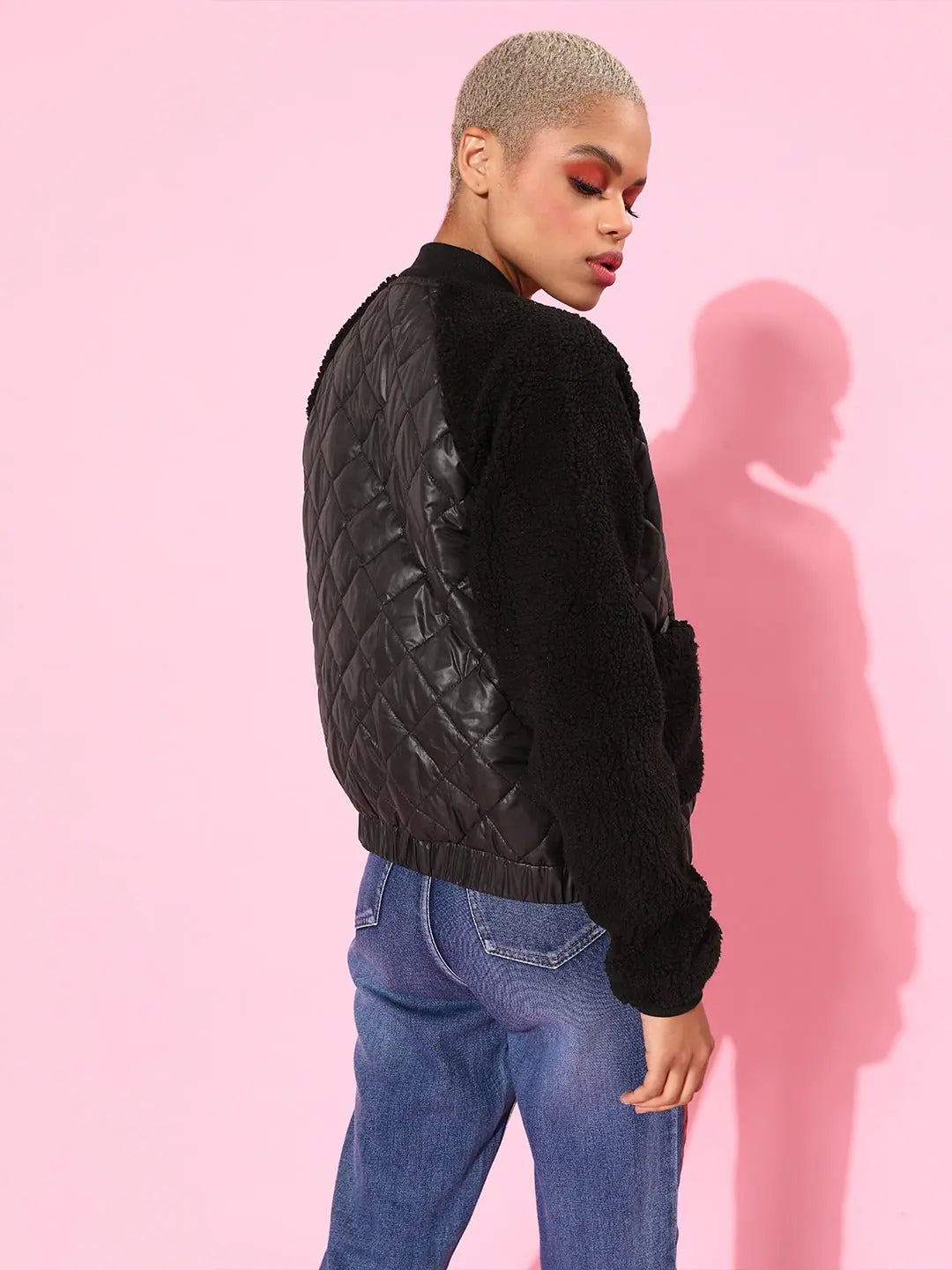 Women Solid Black Full Sleeve Jacket Oversized Jacket Tailored Jacket Straight Jacket Women Solid Black Full Sleeve Jacket Oversized Jacket Tailored Jacket Straight Jacket