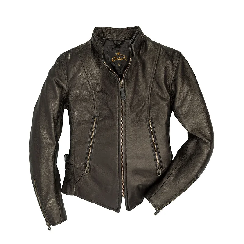 Cafe Racer Motocross Jacket W71X001 Zippered Jacket Buttoned Jacket Snapped Jacket
