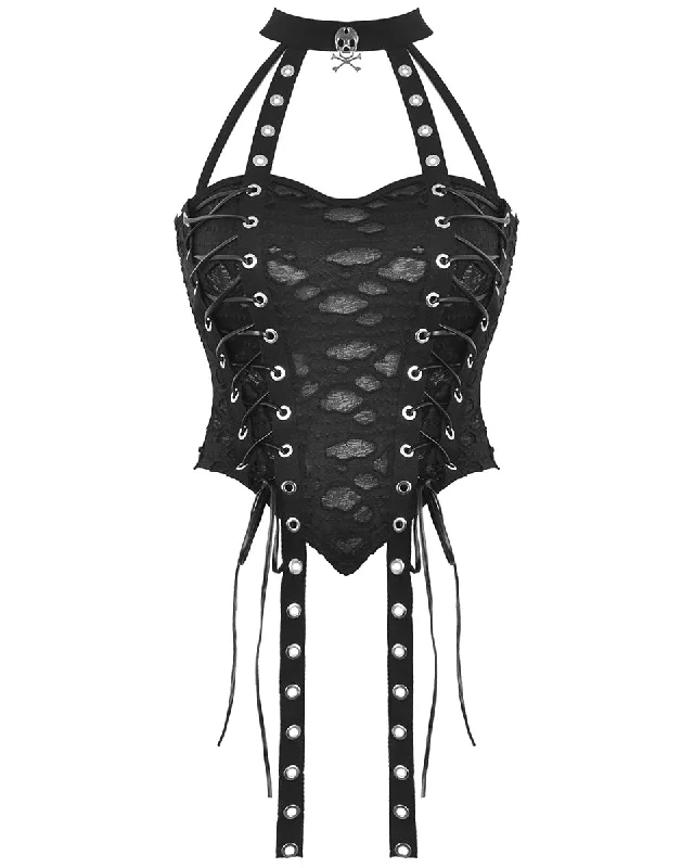 Dark In Love Womens Gothic Apocalyptic Punk Shredded Cami Vest Tank Top relaxed fit tank Dark In Love Womens Gothic Apocalyptic Punk Shredded Cami Vest Tank Top relaxed fit tank