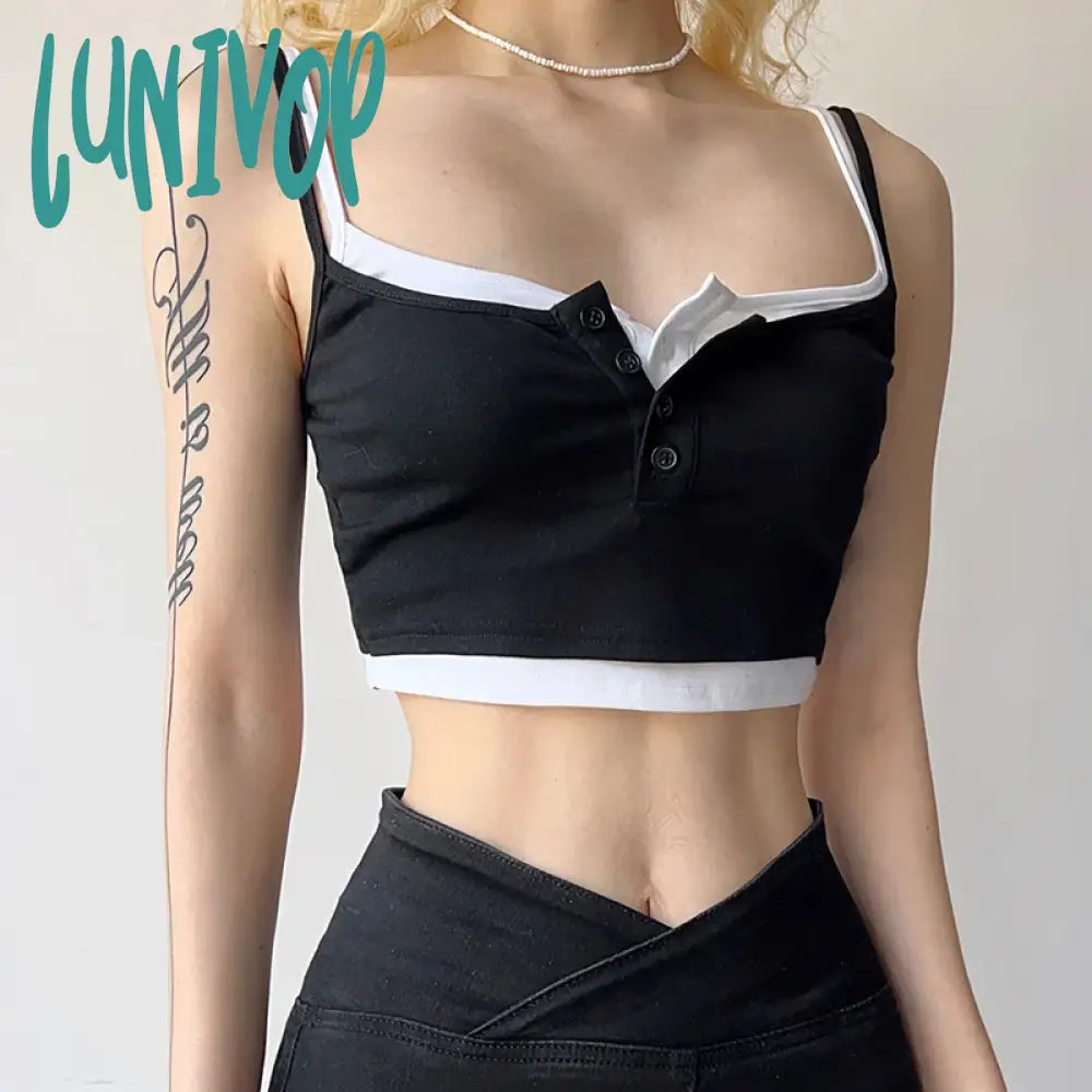 Lunivop Woman Knit Camisole Square Neck Tank Fake Two Pieces Top Crop Cozy Tops Elegant Halter Top Design Bustier Corset Top Gyaru peach tank top Lunivop Woman Knit Camisole Square Neck Tank Fake Two Pieces Top Crop Cozy Tops Elegant Halter Top Design Bustier Corset Top Gyaru peach tank top