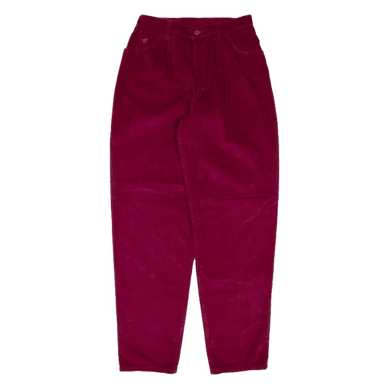 WRANGLER Corduroy Trousers Maroon Relaxed Tapered Womens W27 L32 Trousers Solid Black WRANGLER Corduroy Trousers Maroon Relaxed Tapered Womens W27 L32 Trousers Solid Black