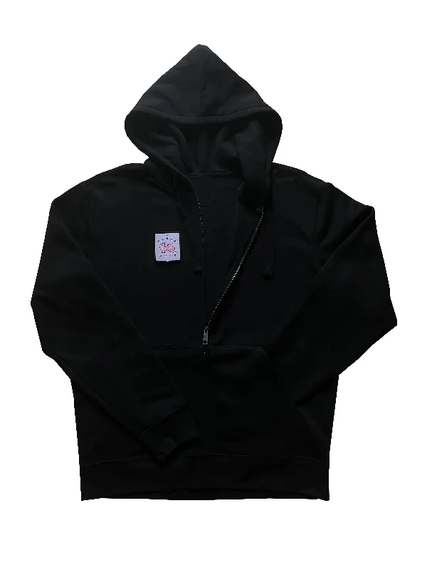 Zipper Hoodie Kontrastsupply Hoodie with Drawstring Waist Adjustable Fitted