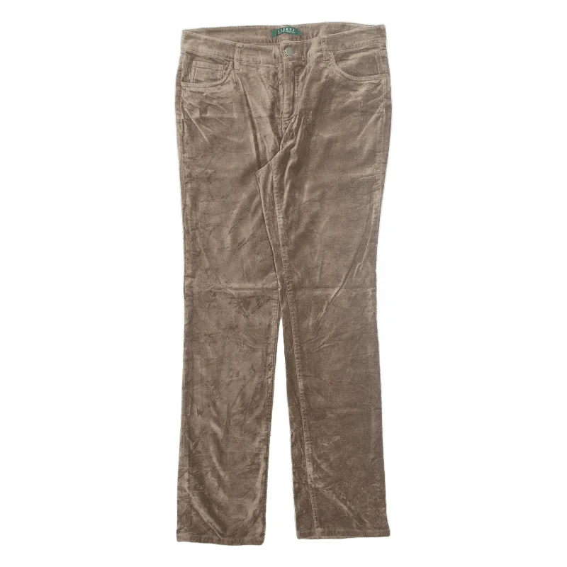 LAUREN RALPH LAUREN Velvet Trousers Brown Slim Straight Womens W30 L30 Trousers Bestseller Popular LAUREN RALPH LAUREN Velvet Trousers Brown Slim Straight Womens W30 L30 Trousers Bestseller Popular