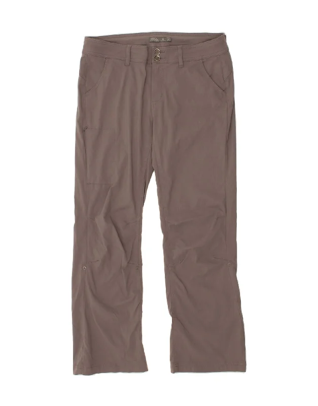 PRANA Womens Straight Casual Trousers US 12 Large W34 L29 Grey Nylon Trousers Velvet Soft PRANA Womens Straight Casual Trousers US 12 Large W34 L29 Grey Nylon Trousers Velvet Soft