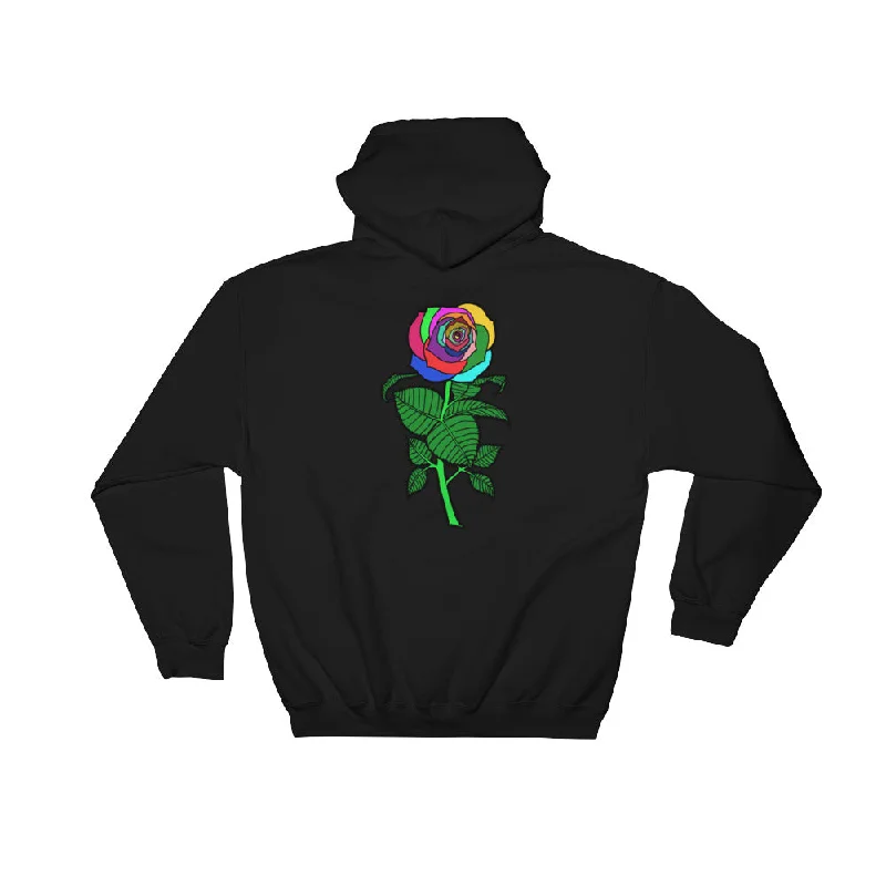 Bold Rose | unisex pullover hoodie Wrist Length Sleeve
